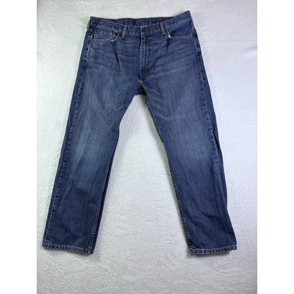 Levi's 505 Regular Fit Jeans Mens 40x30 Blue Medium Wash Straight Leg Denim